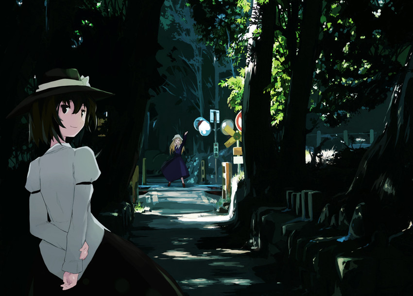 usami renko and maribel hearn (touhou) drawn by takanashi_akihito