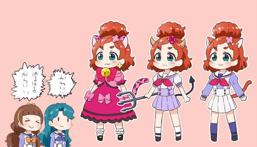 amanogawa kirara, haruno haruka, and kaidou minami (precure and 1 more) drawn by kurokawa_makoto