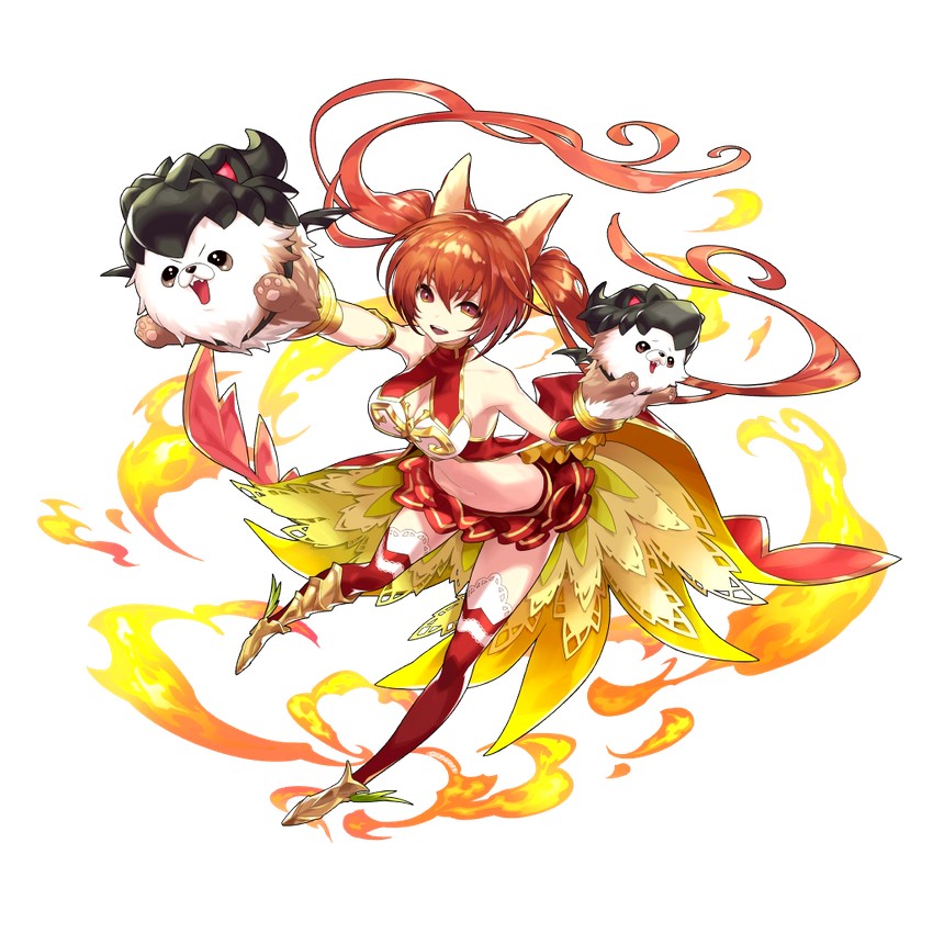 cerberus, mimi, and coco (dragalia lost) drawn by saitou_naoki