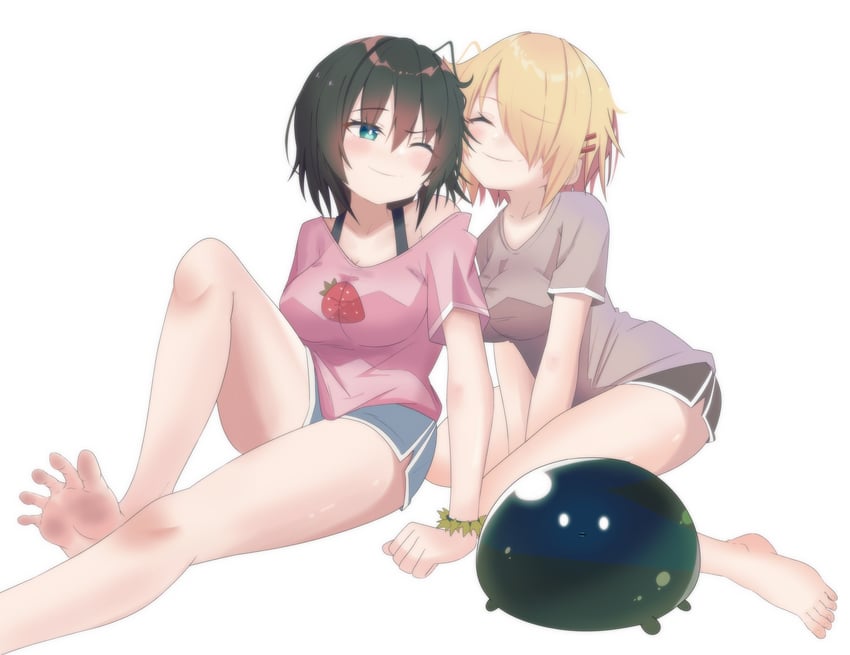 kayamori ruka, aoi erika, and narvy (heaven burns red) drawn by toxic_pter