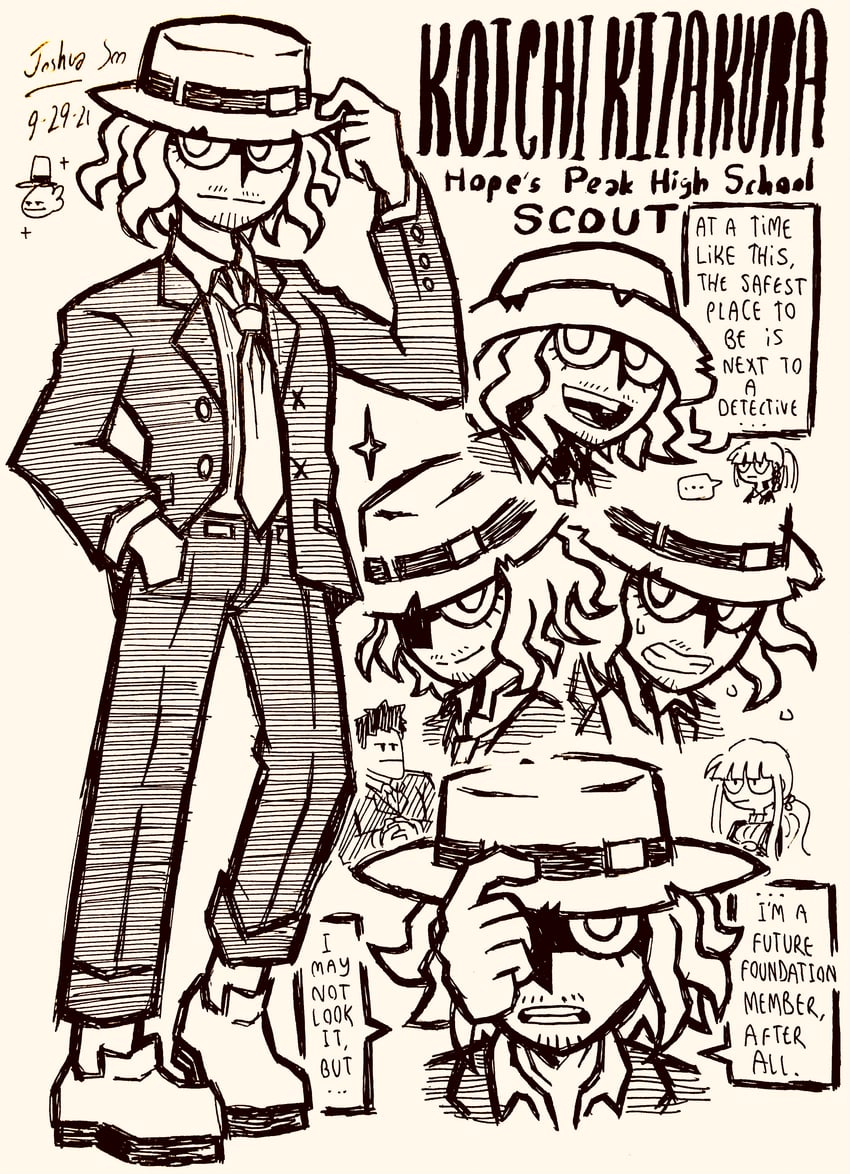 kirigiri kyoko, kizakura kouichi, and kirigiri jin (danganronpa and 1 more) drawn by josh-s26
