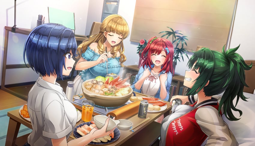 sakimiya iruka, tojou michiru, ayato utae, and harunami anri (dolphin wave) drawn by ootomo_takuji