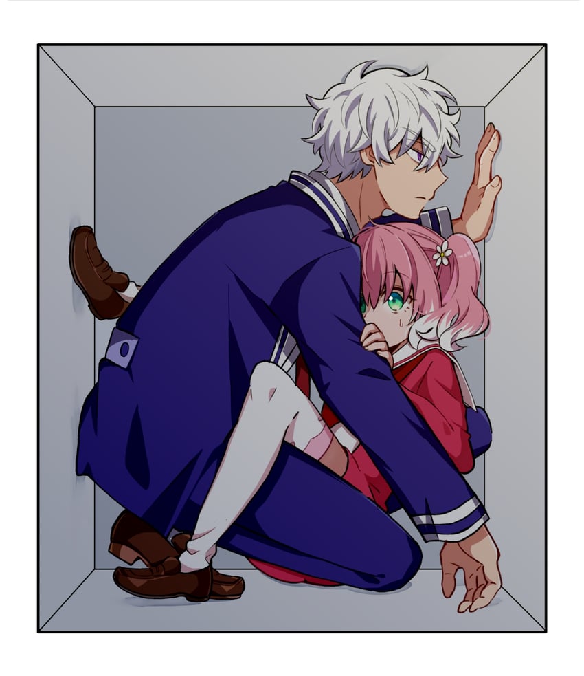 hiiragi nana and onodera kyouya (munou na nana) drawn by yukisa
