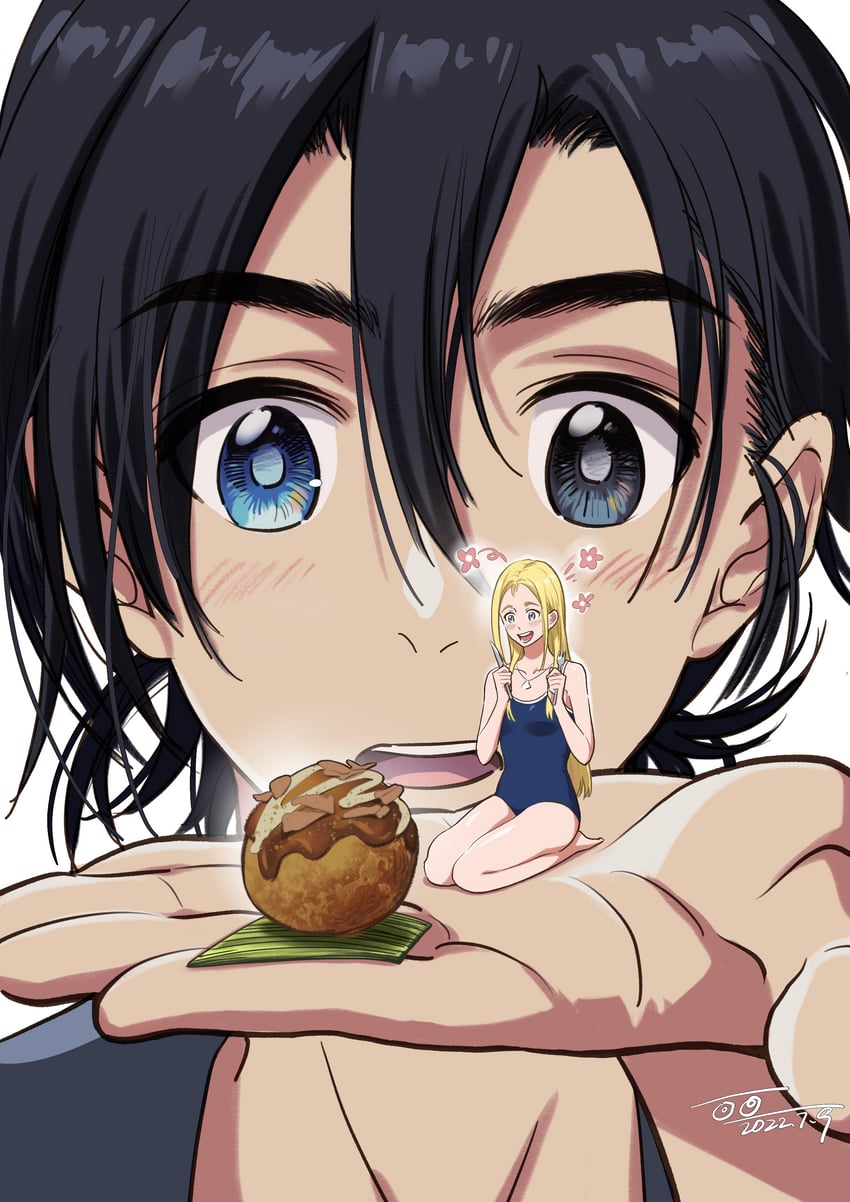 kofune ushio and ajiro shinpei (summertime render) drawn by tiangongtileisabujin