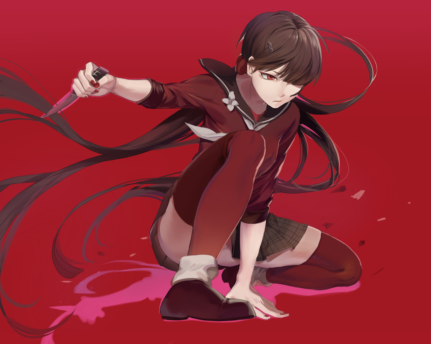 harukawa maki (danganronpa and 1 more) drawn by 791_(meiyuewudi)