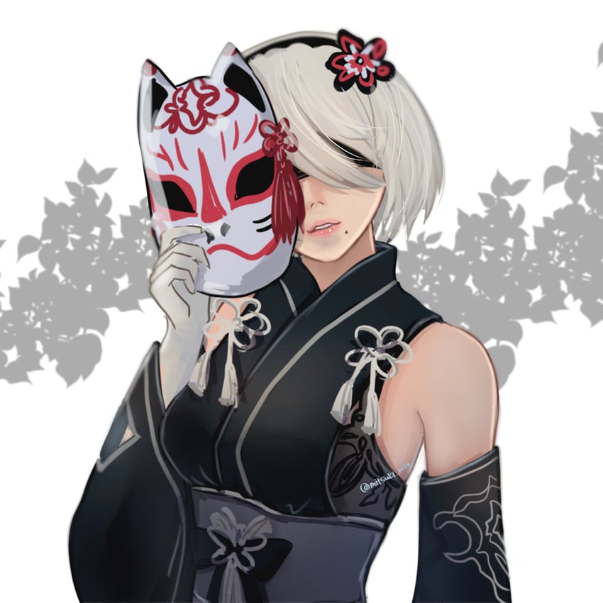 2b (nier and 2 more) drawn by mitsuki_nite