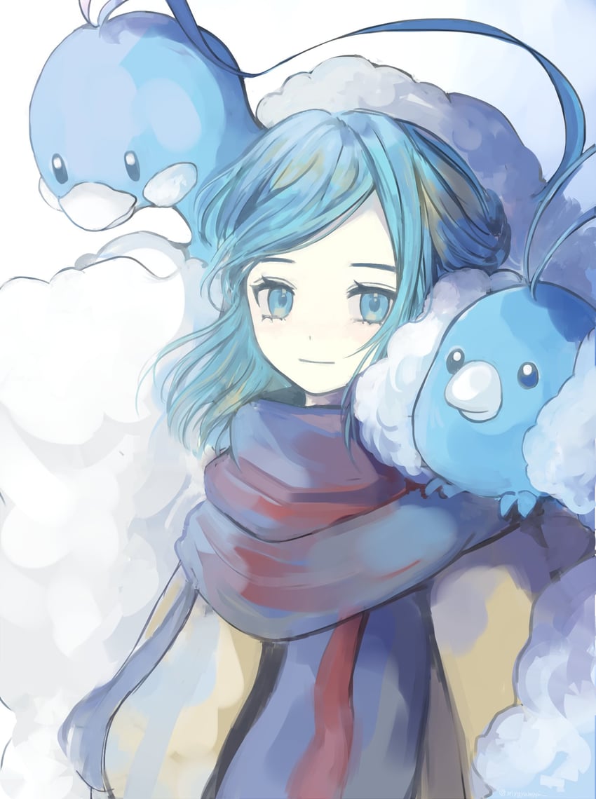 grusha, altaria, and swablu (pokemon and 1 more) drawn by myon_(myonninn)
