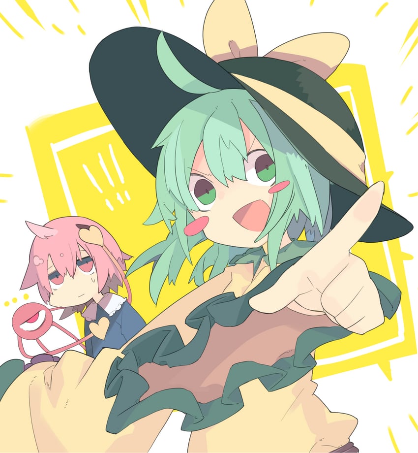 komeiji koishi and komeiji satori (touhou) drawn by akimaki_yuu
