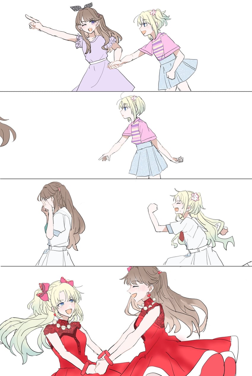 fujishima megumi and osawa rurino (love live! and 1 more) drawn by zuisetsu