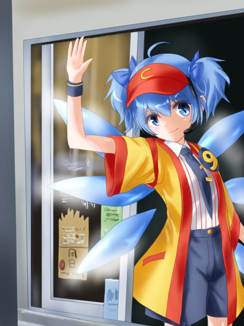 cirno and imadake dabuchi tabemi (touhou and 1 more) drawn by ankake_hitokaji