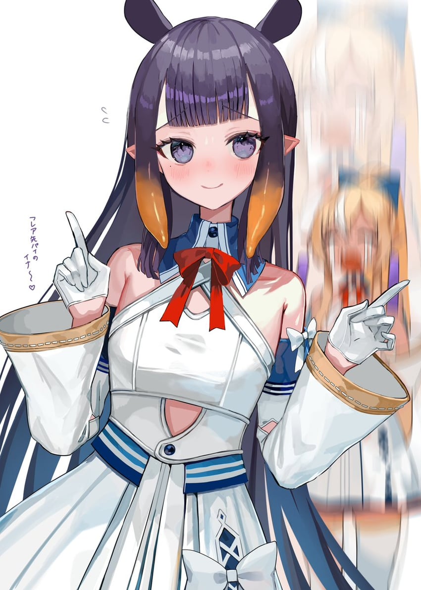 ninomae ina'nis and shiranui flare (hololive and 1 more) drawn by rum_raisin_(chihiromakita19)