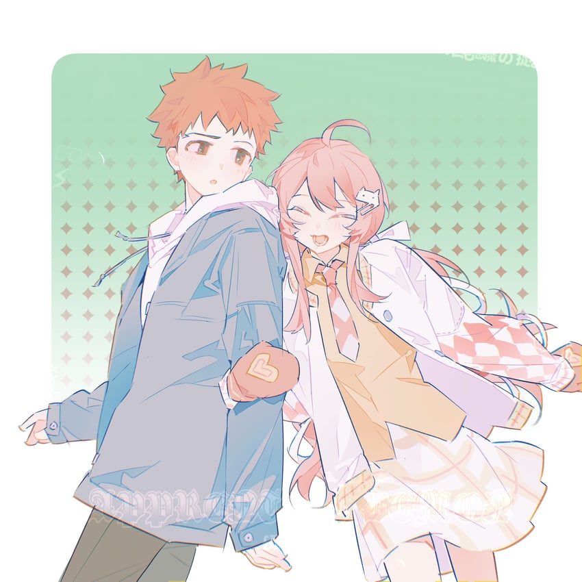 emiya shirou and momomiya shizuku (fate and 1 more)