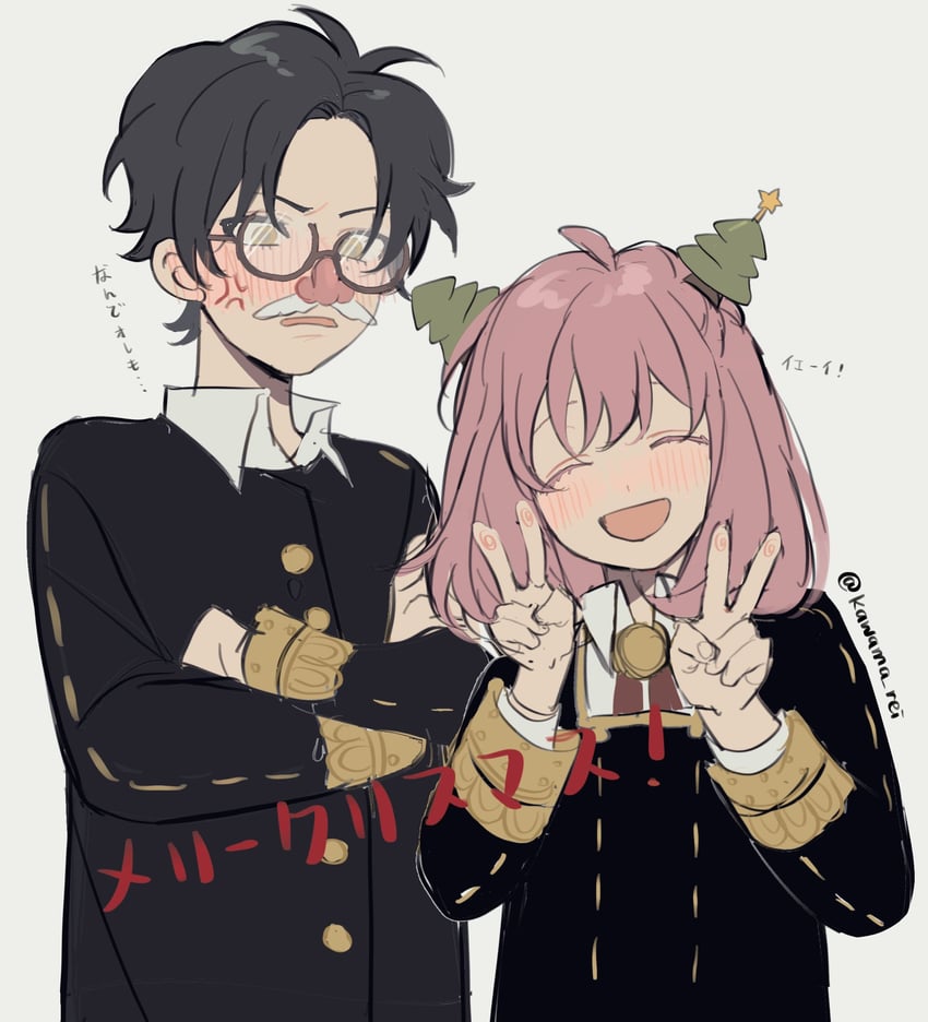 anya and damian desmond (spy x family) drawn by kawama_rei