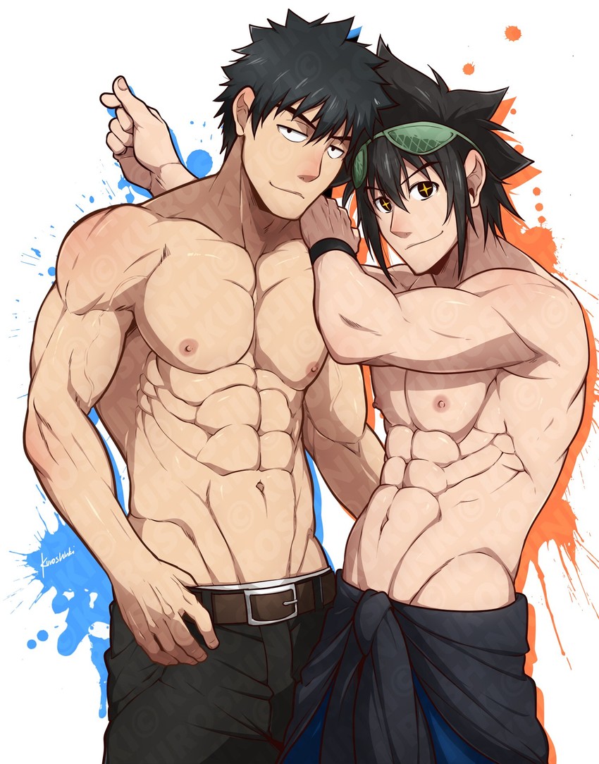 jin mori and han daewi (the god of high school) drawn by kuroshinki