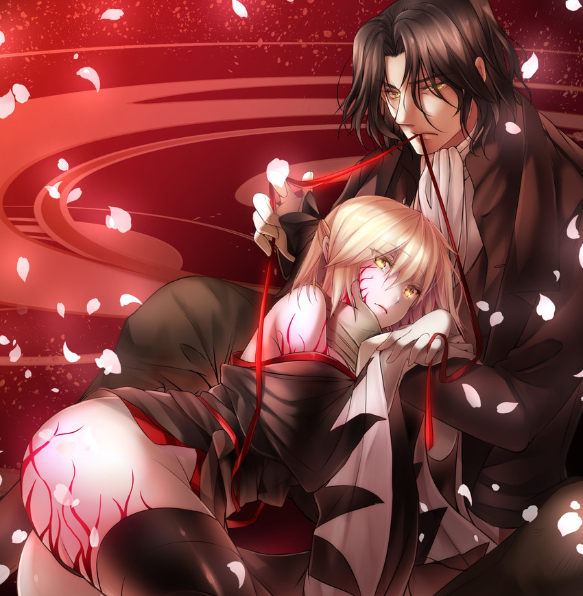 okita souji and hijikata toshizou (fate and 2 more) drawn by hatori_mia