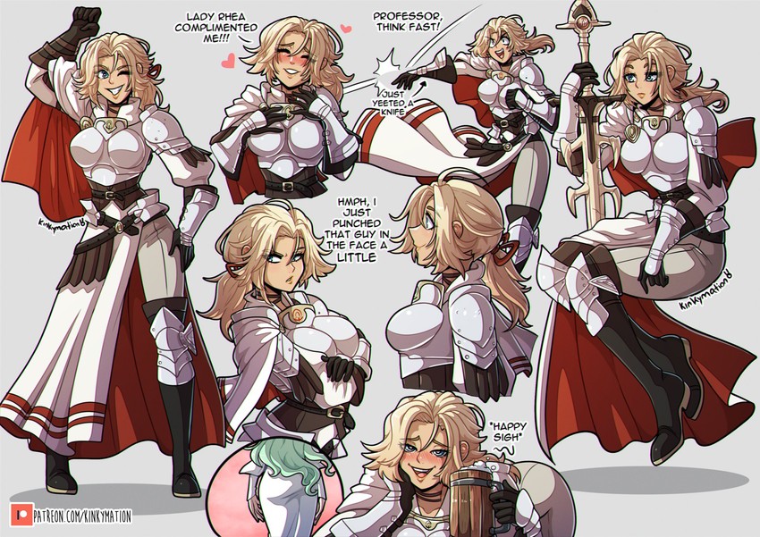rhea and catherine (fire emblem and 1 more) drawn by kinkymation