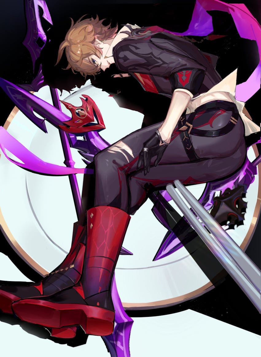 tartaglia (genshin impact) drawn by sakunozero