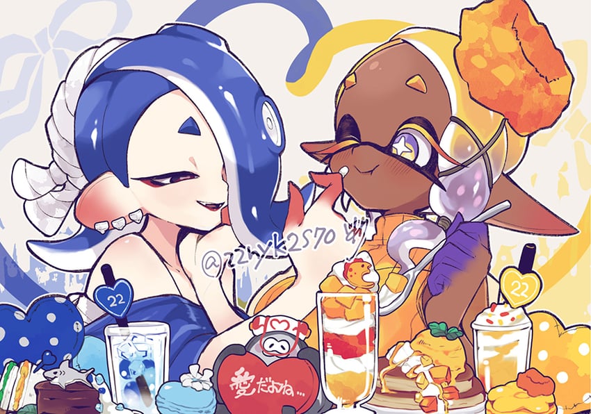shiver, frye, and big man (splatoon and 1 more) drawn by 22nyk2s70
