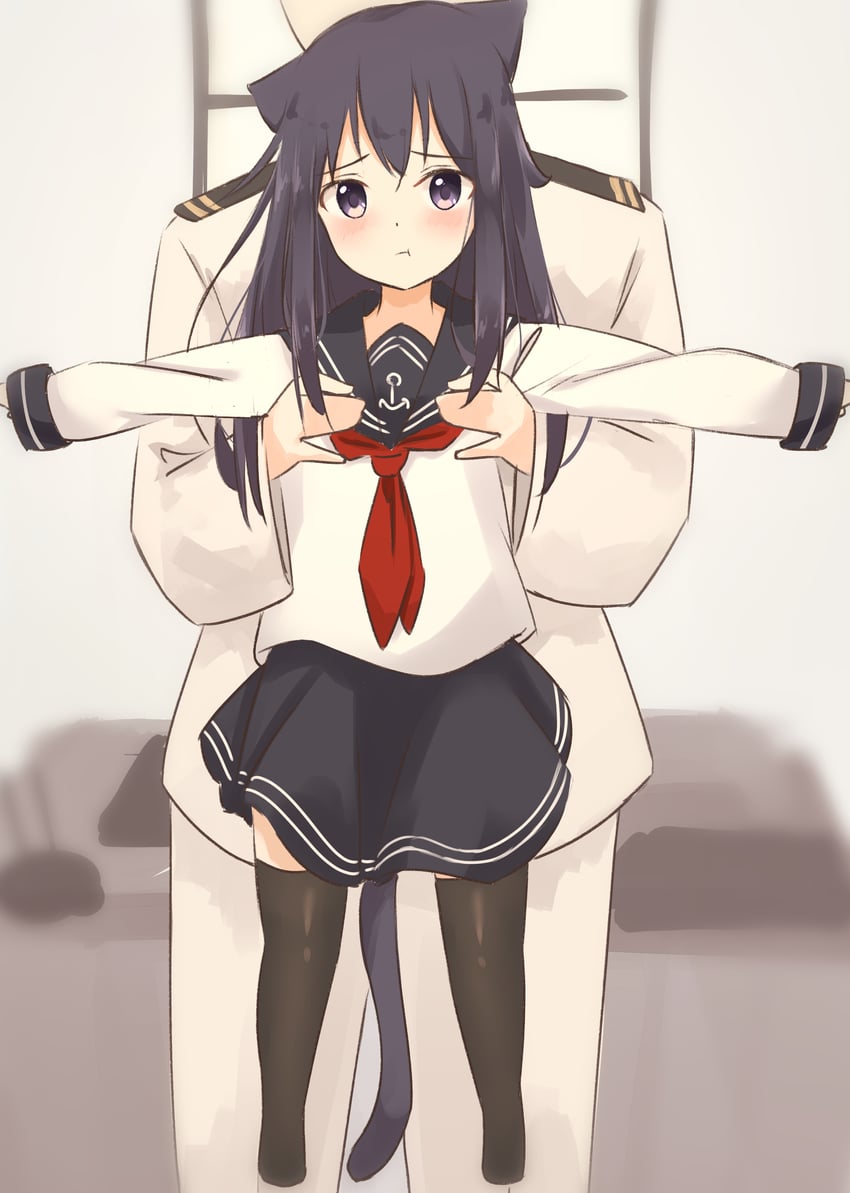 admiral and akatsuki (kantai collection) drawn by kafi_(cafee_kuu)