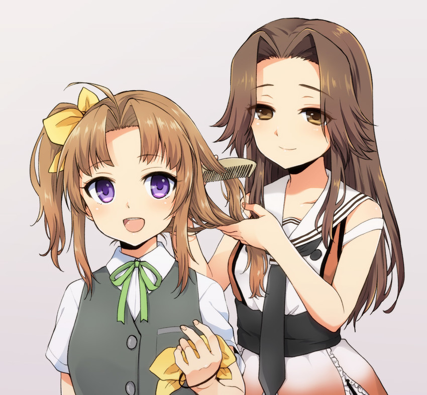 kagerou, jintsuu, and jintsuu kai ni (kantai collection) drawn by plum_(arch)
