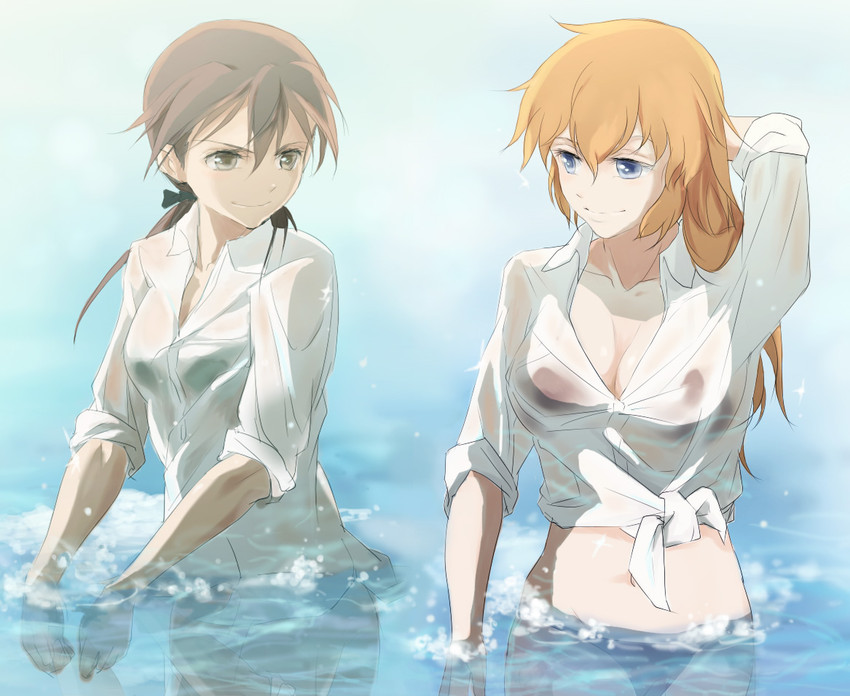 gertrud barkhorn and charlotte e. yeager (world witches series and 1 more) drawn by kisetsu