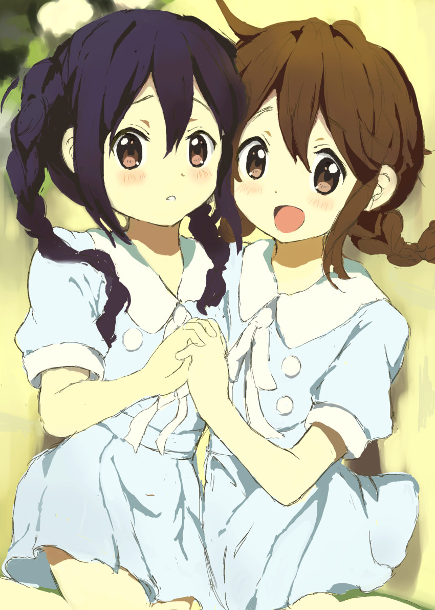 nakano azusa and hirasawa yui (k-on!) drawn by hitode