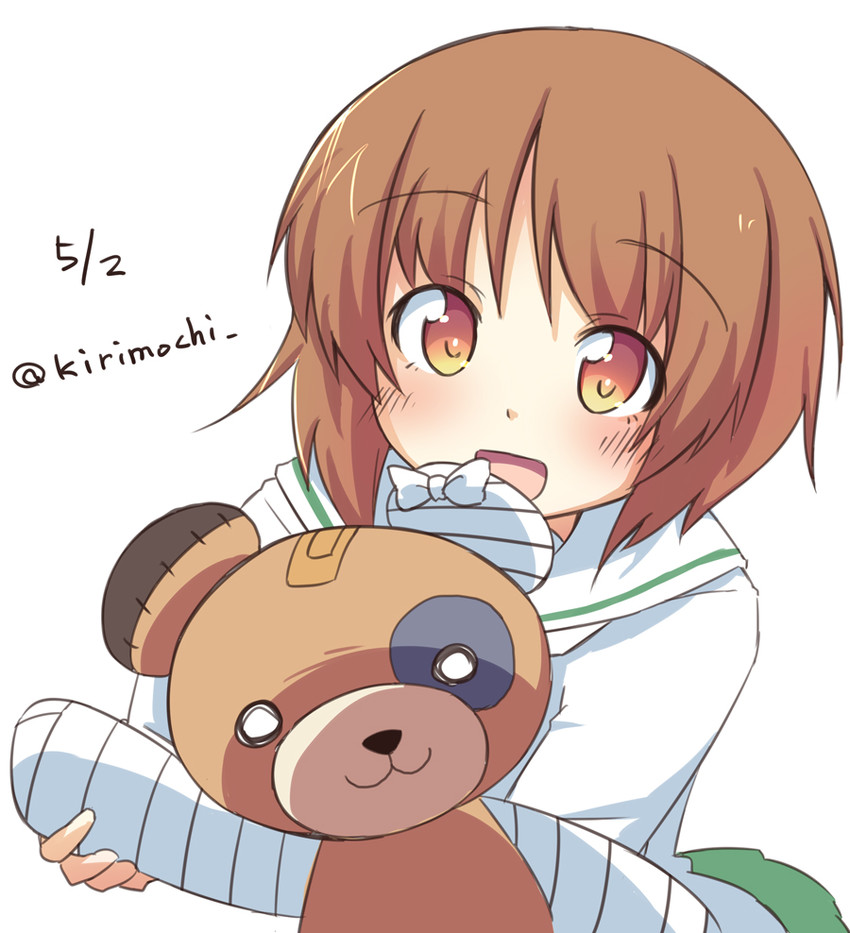 nishizumi miho and boko (girls und panzer) drawn by kirimochi