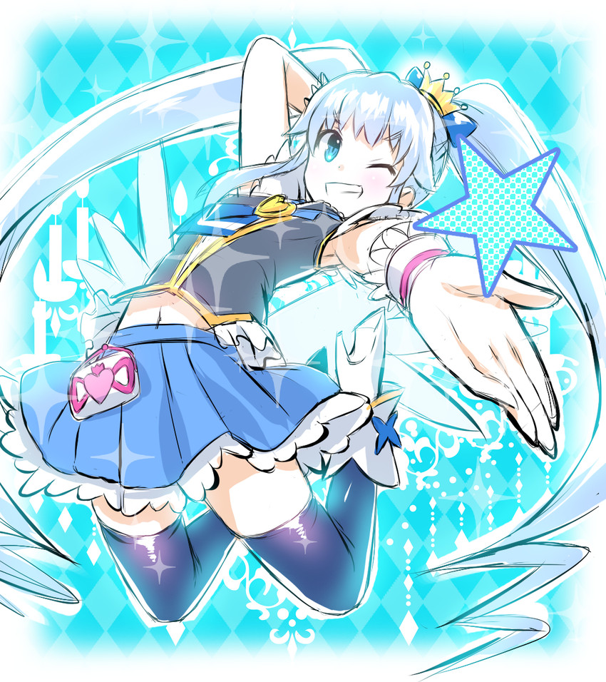 shirayuki hime and cure princess (precure and 1 more) drawn by akaza