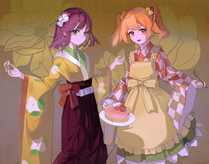 hieda no akyuu and motoori kosuzu (touhou) drawn by zhong_dogzhic