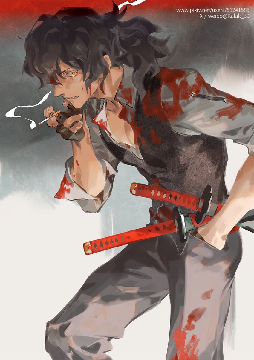 okada izou (fate and 1 more) drawn by kalak_39