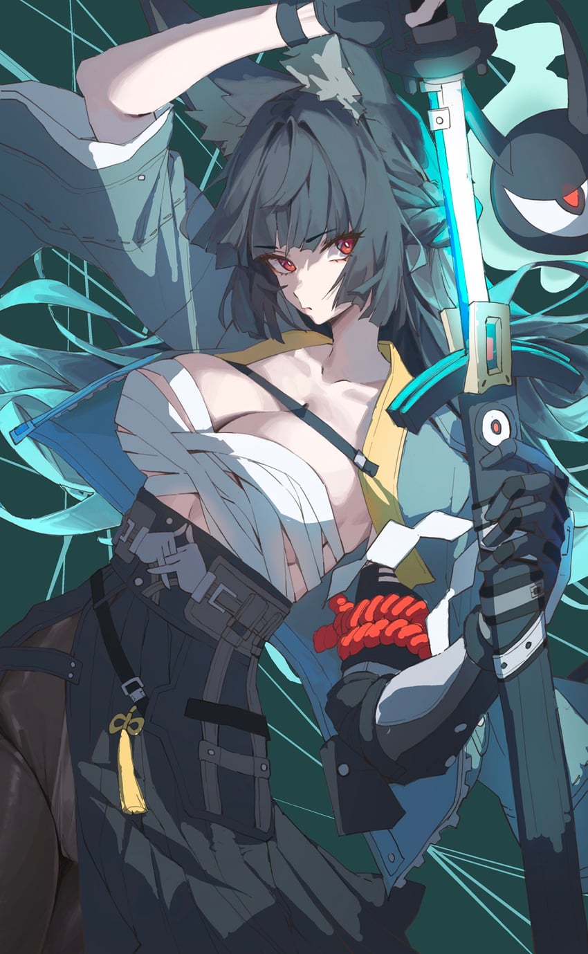 hoshimi miyabi and tailless (zenless zone zero) drawn by netural
