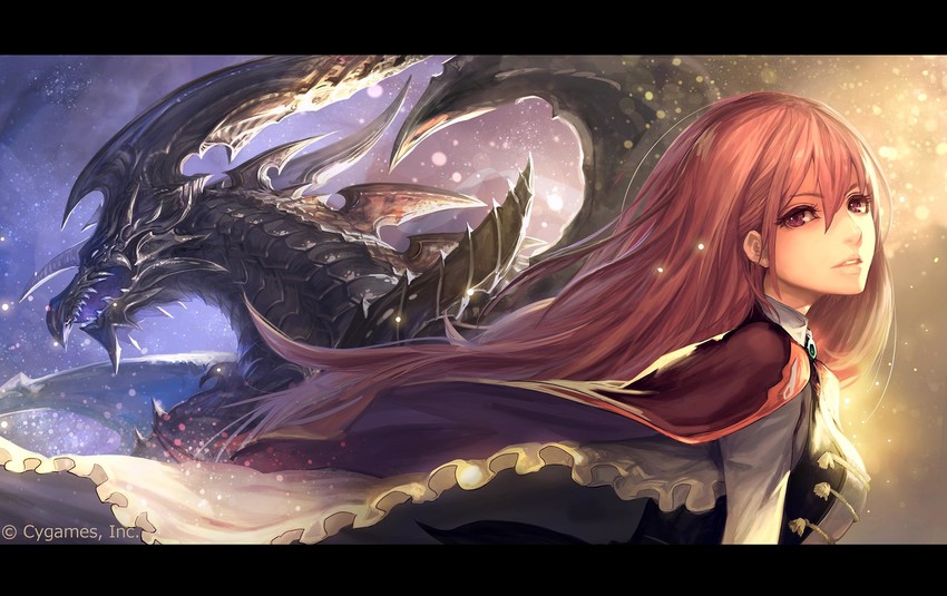 amira and bahamut (shingeki no bahamut and 2 more) drawn by tachikawa_mushimaro
