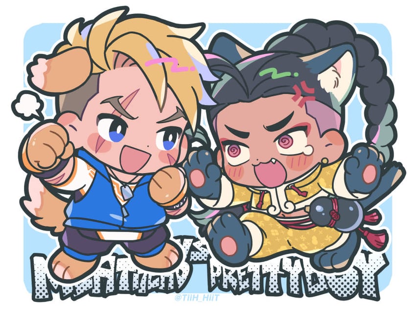 luke sullivan and jamie siu (street fighter and 1 more) drawn by tiih_hiit