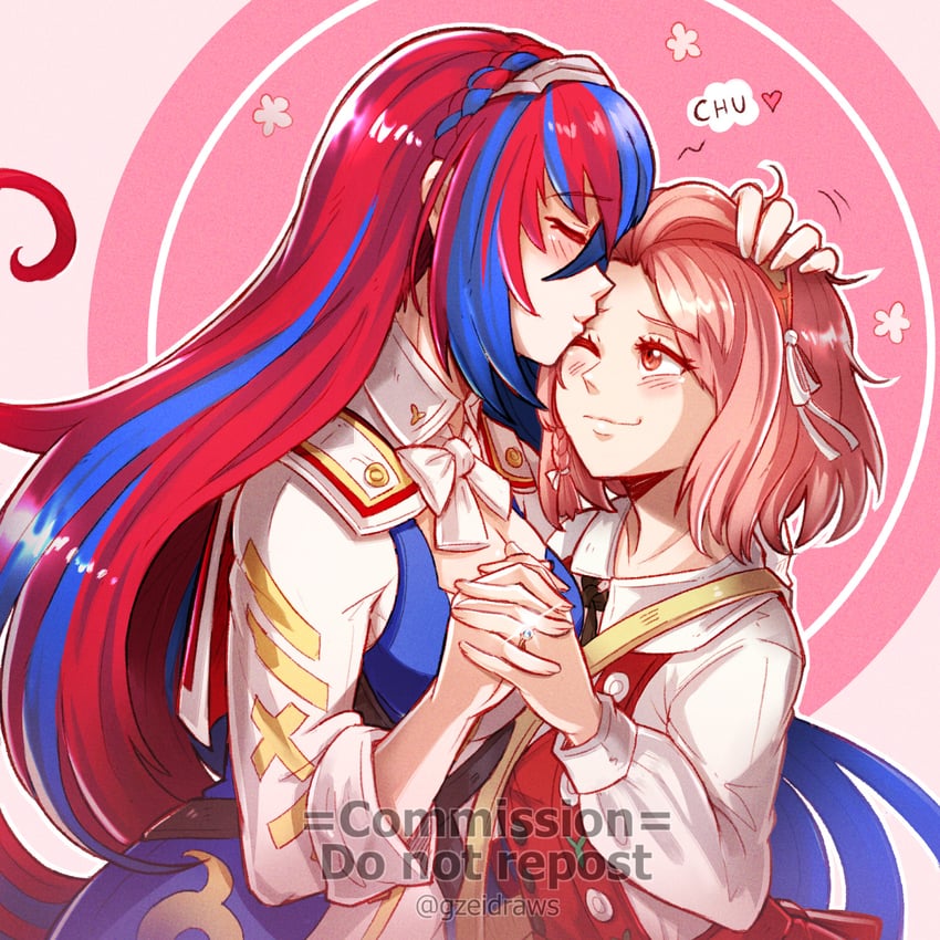 lapis and female alear (fire emblem and 1 more) drawn by gzei