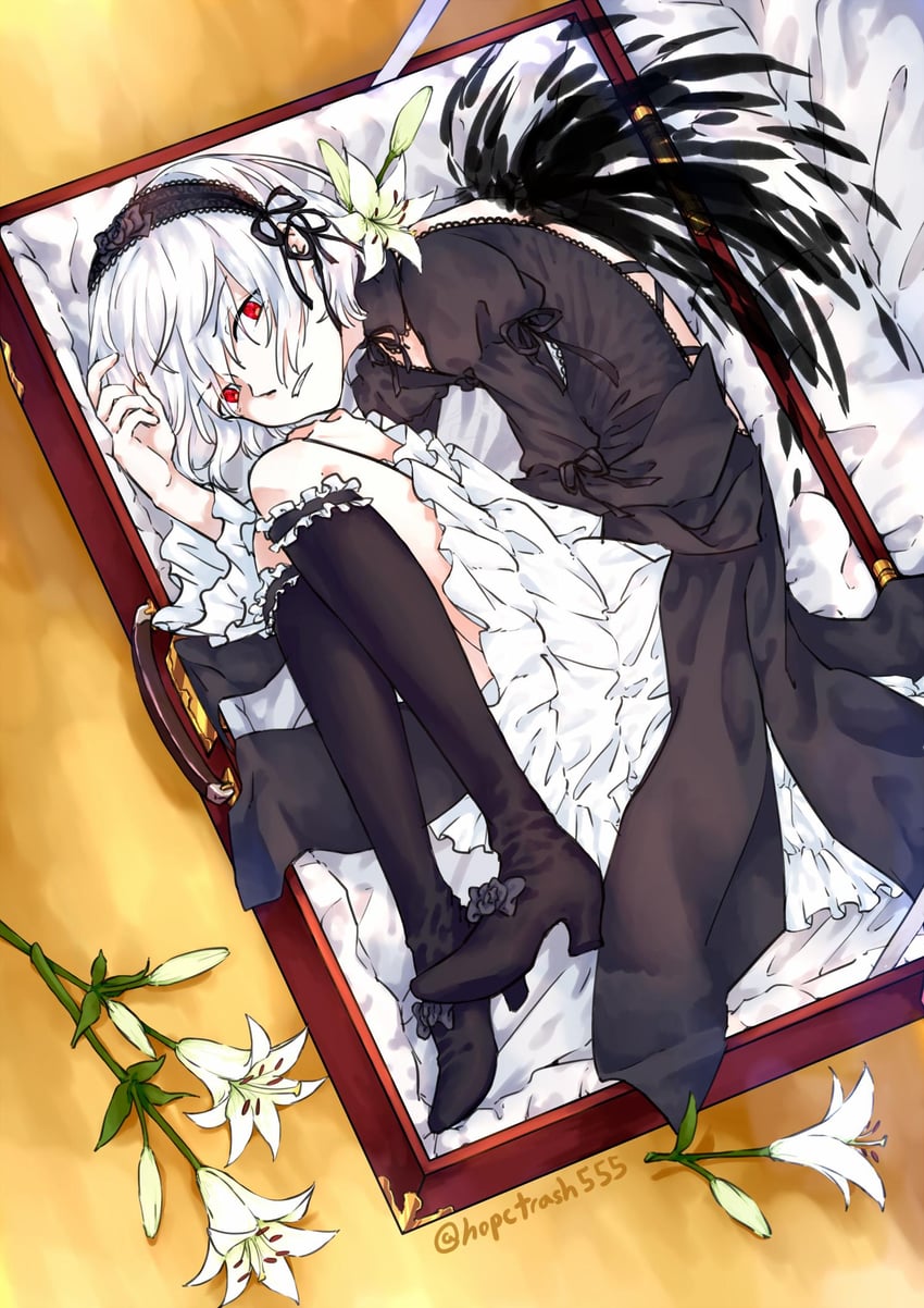 suigintou, accelerator, and suzushina yuriko (toaru majutsu no index and 1 more) drawn by hopetrash555