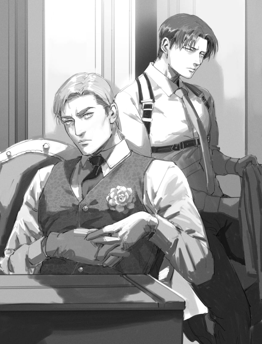 levi and erwin smith (shingeki no kyojin) drawn by thisuserisalive