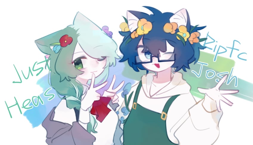 ripfcjosh and justheas (minecraft youtube) drawn by wen_se_nan_sen