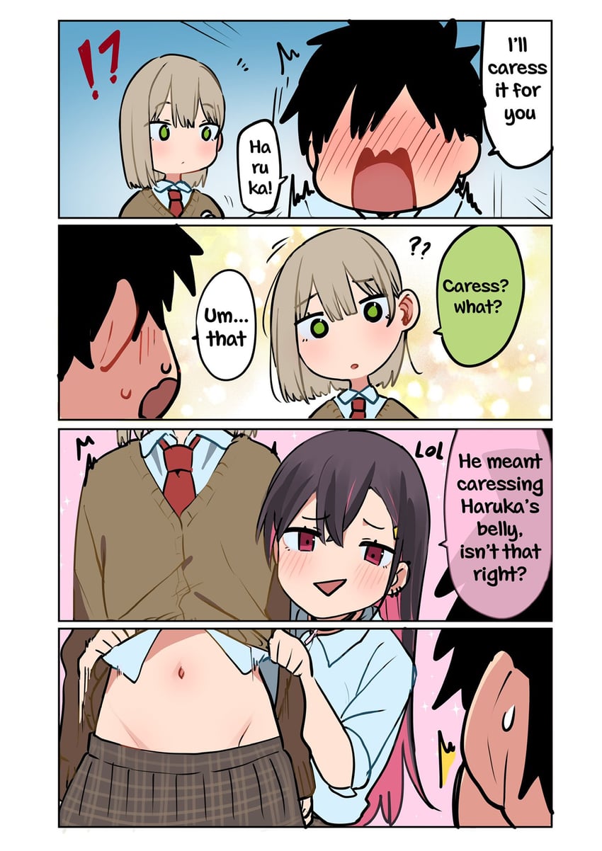 long-haired girl and haruka (original) drawn by motto_notto