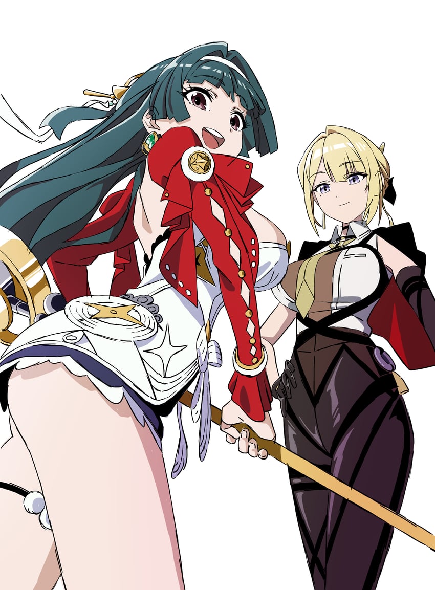 evelyn chevalier and astra yao (zenless zone zero) drawn by mugi0913