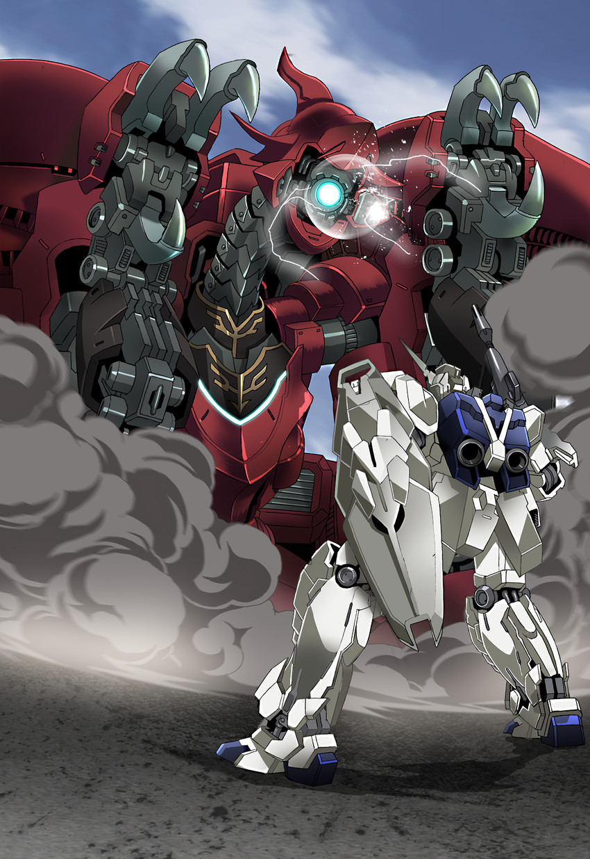 unicorn gundam and shamblo (gundam and 1 more) drawn by platin_(alios)