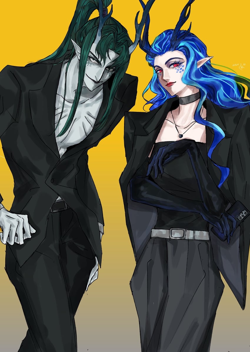 ao run and ao shun (nezha zhi motong jiangshi) drawn by wuxilinxiang