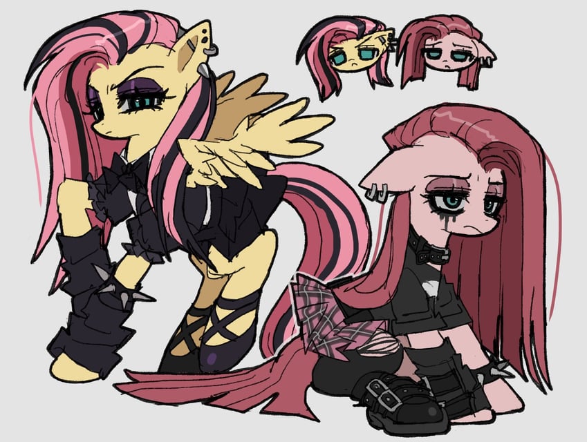 fluttershy, pinkie pie, and pinkamena diane pie (my little pony and 1 more) drawn by jwnn
