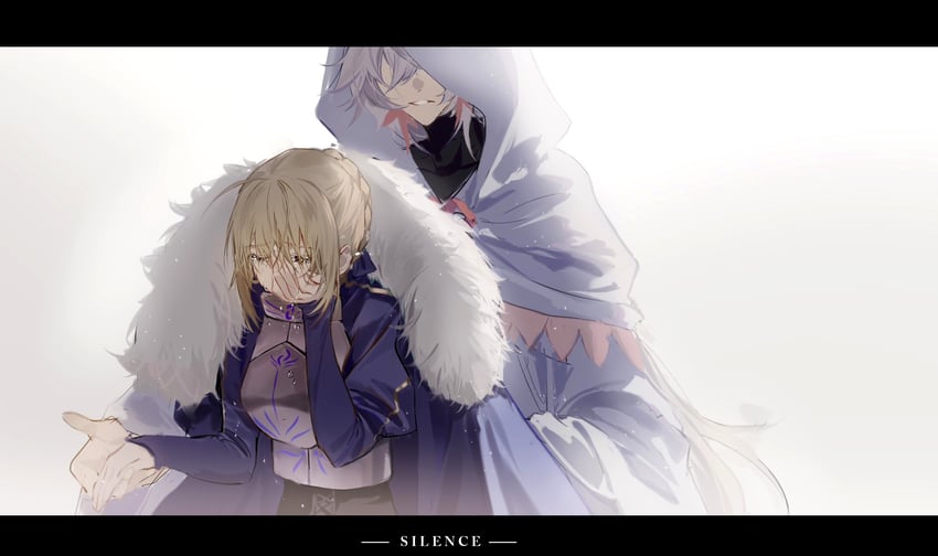 artoria pendragon, saber, and merlin (fate and 1 more) drawn by bsq