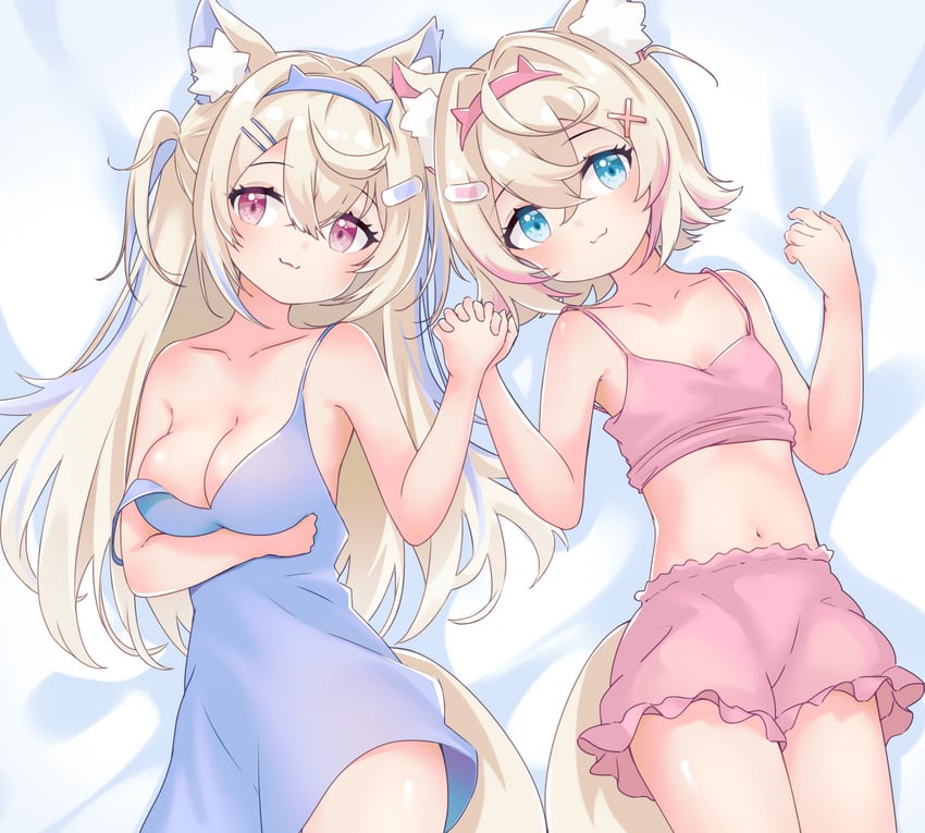 fuwawa abyssgard and mococo abyssgard (hololive and 1 more) drawn by nokora_(otonarinoco)