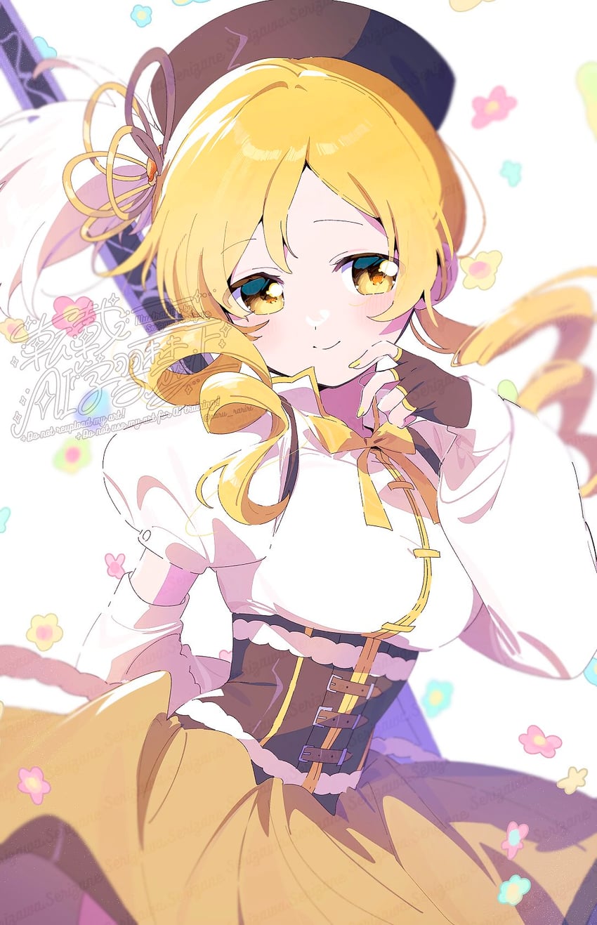 tomoe mami (mahou shoujo madoka magica) drawn by serizawa_serizane