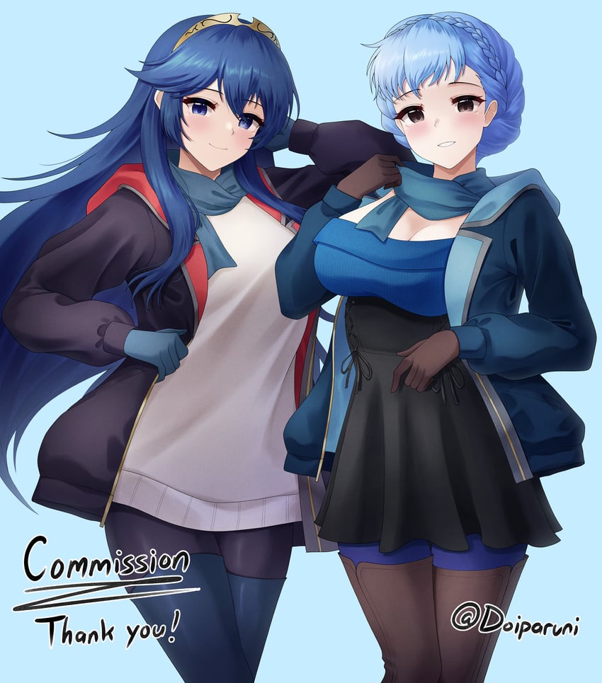 lucina and marianne von edmund (fire emblem and 2 more) drawn by doiparuni