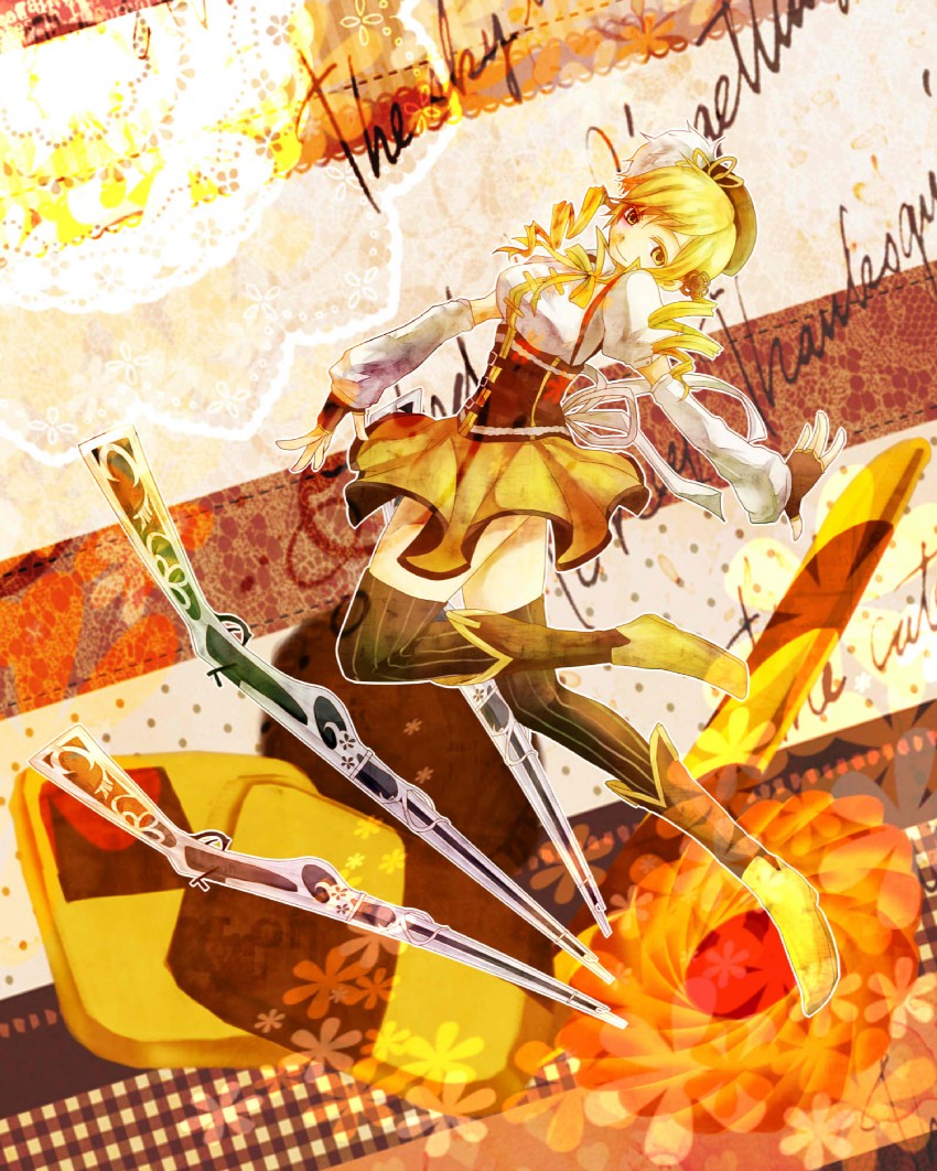 tomoe mami (mahou shoujo madoka magica) drawn by yuzu_(pcube)