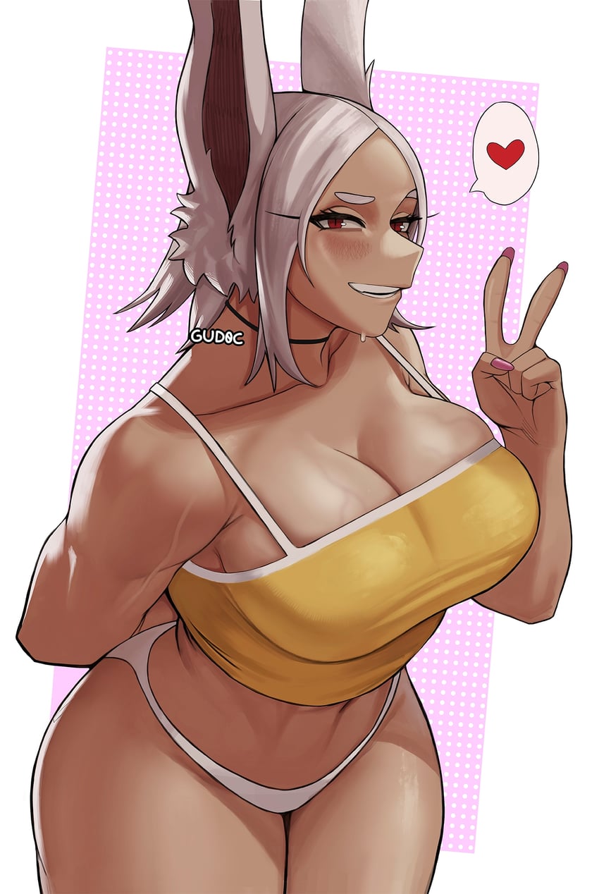 mirko (boku no hero academia) drawn by gud0c