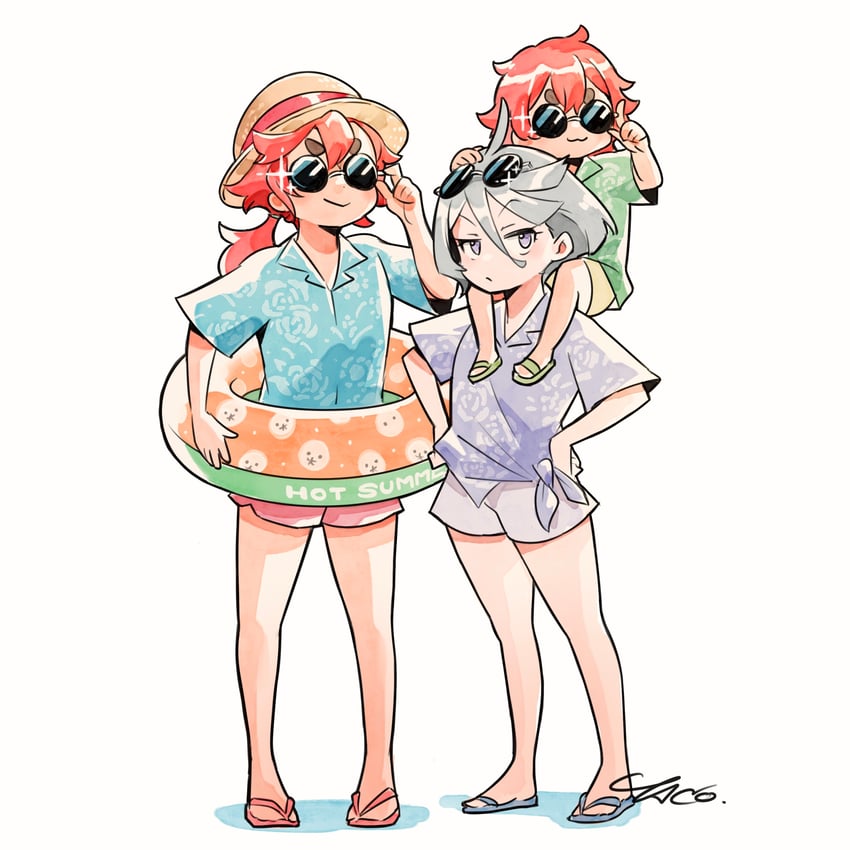 suletta mercury, miorine rembran, ericht samaya, and hots (gundam and 1 more) drawn by yaco_(085)