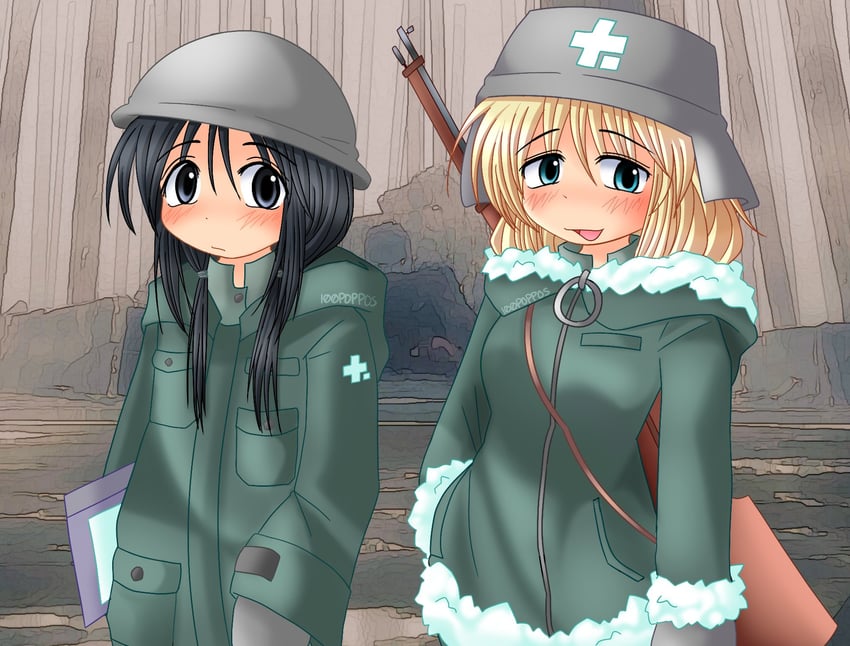 chito and yuuri (higurashi no naku koro ni and 1 more) drawn by poppos